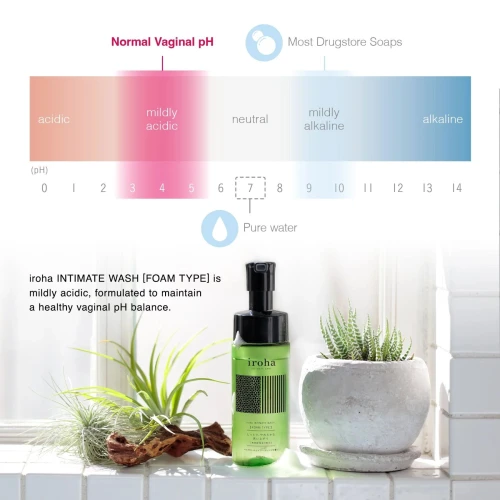 На фото піна для інтимного догляду Iroha Intimate Wash Foam Type Damask Rose and Geranium 150 мл