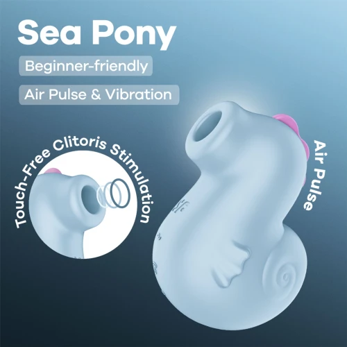 На фото вакуумний кліторальний стимулятор Satisfyer Sea Pony 