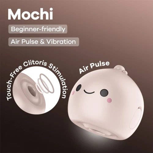 На фото вакуумный клиторальный стимулятор Satisfyer Mochi Beige