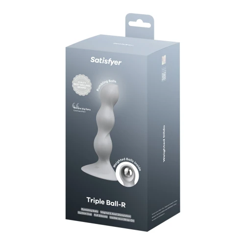На фото анальний стимулятор-намистини Satisfyer Triple Ball-R Grey 