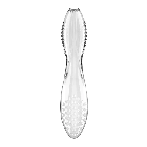 На фото двухсторонний стеклянный дилдо Satisfyer Dazzling Crystal 2 Transparent