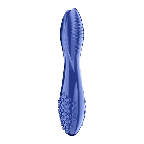 На фото двосторонній скляний дилдо Satisfyer Dazzling Crystal 2 Blue 