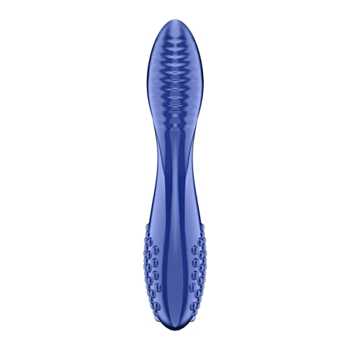 На фото двосторонній скляний дилдо Satisfyer Dazzling Crystal 2 Blue 