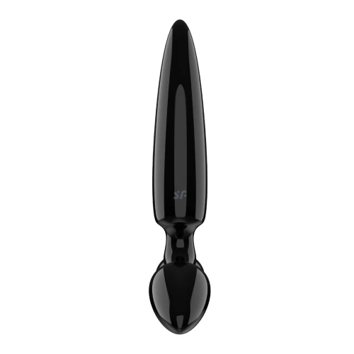 На фото трехсторонний стеклянный дилдо Satisfyer Triple Crystal 1 Black