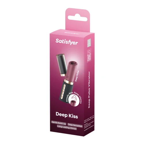 На фото вакуумный стимулятор Satisfyer Deep Kiss, магнитная технология 3D Air Pulse, 30 режимов, крышечка