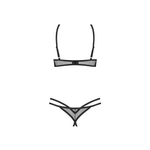 На фото черный комплект Obsessive Euridia 2-pcs crotchless set XS/S