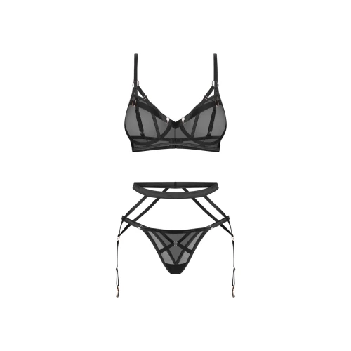 На фото сексуальный комплект Obsessive Euridia 3-pcs set XS/S
