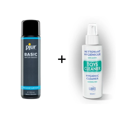 Змазка pjur + очищувач секс іграшок