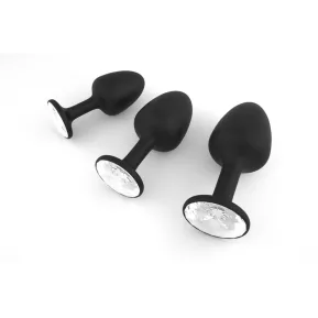 Dorcel Geisha Plug Diamond M - Анальная пробка с камнем и шариком внутри