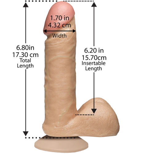 Doc Johnson The Realistic Cock 6 inch White - PVC - Реалистичный фаллоимитатор с креплением Vack-U-Lock