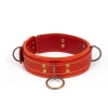 LOVECRAFT — Ошейник красный из натуральной кожи размер S