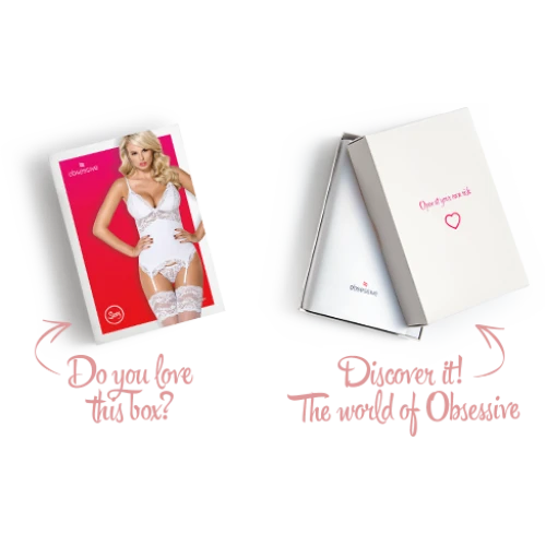 Obsessive 810-COR-2 (L/XL) - Білий жіночий корсет