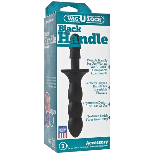 Держатель-рукоять Doc Johnson с креплением Vac-U-Lock - Black Handle (мятая упаковка!!!)