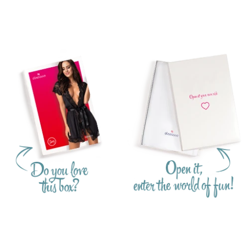 Obsessive 810-PEI-1 (S/M) - Черная сексуальная сорочка