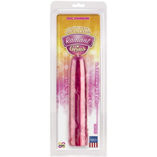 Doc Johnson Radiant Gems 8 Inch Fuchsia - Реалистичный фаллоимитатор вишневого цвета