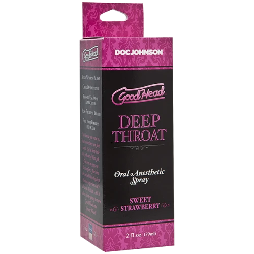 Спрей для минета Doc Johnson GoodHead Deep Throat Spray – Sweet Strawberry (59 мл) (мятая упаковка)