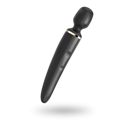 Вібромасажер Satisfyer Wand-er Woman розміру XXL з потужним мотором (Black/Gold) 