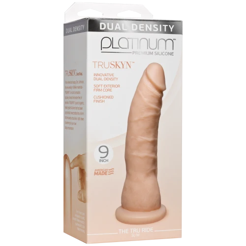 Doc Johnson Platinum TRUSKYN - The Tru Ride Slim 9 Inch - Фаллоимитатор с реалистичным покрытием под кожу