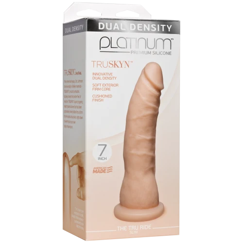 Doc Johnson Platinum TRUSKYN - The Tru Ride Slim 7 Inch - Фаллоимитатор с реалистичным покрытием под кожу