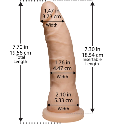 Doc Johnson Platinum TRUSKYN - The Tru Ride Slim 7 Inch - Фаллоимитатор с реалистичным покрытием под кожу