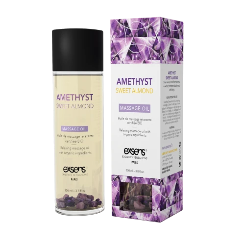 EXSENS Amethyst Sweet Almond 100мл - натуральне масажне масло з аметистом