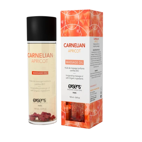 EXSENS Carnelian Apricot 100мл - натуральное массажное масло с сердоликом