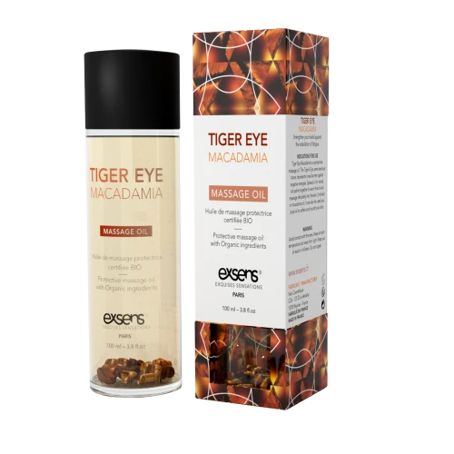 EXSENS Tiger Eye Macadamia 100мл - натуральне масажне масло з тигровим оком