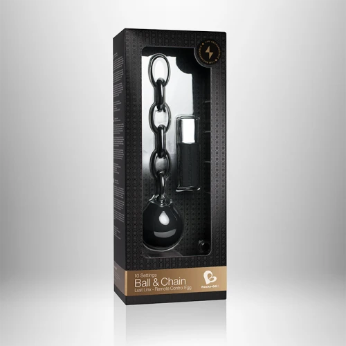 Rocks Off Ball & Chain - Мощное виброяйцо с цепью