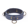LOVECRAFT — Ошейник голубой из натуральной кожи размер S