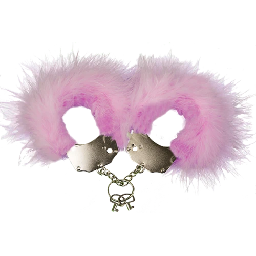 Adrien Lastic Handcuffs Pink - Наручники с мехом