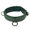 LOVECRAFT — Ошейник зеленый из натуральной кожи размер M
