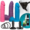 Doc Johnson Vac-U-Lock Dual Density UltraSKYN Colors Set - Набор для страпона 
