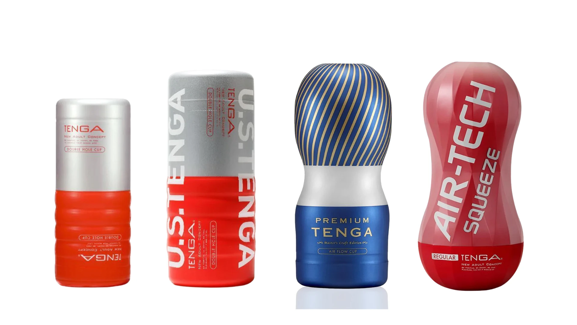 на фото изображены вакуумные мастурбаторы для мужчин бренда Тенга