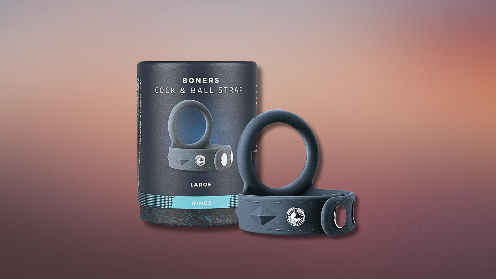 на фото изображено эрекционное кольцо на член марки Бонерс с коробкой