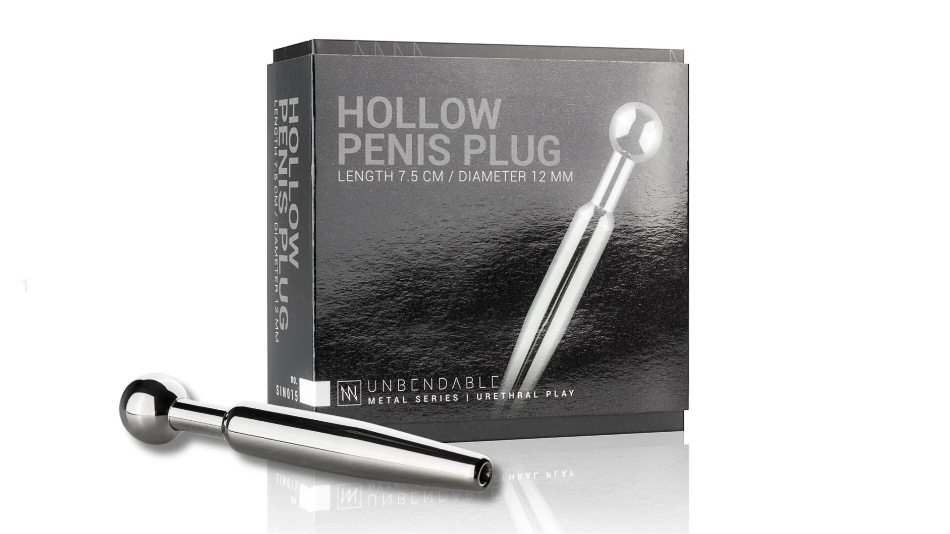 на фото изображена уретральная палочка расширитель для секса и черная коробка с под него