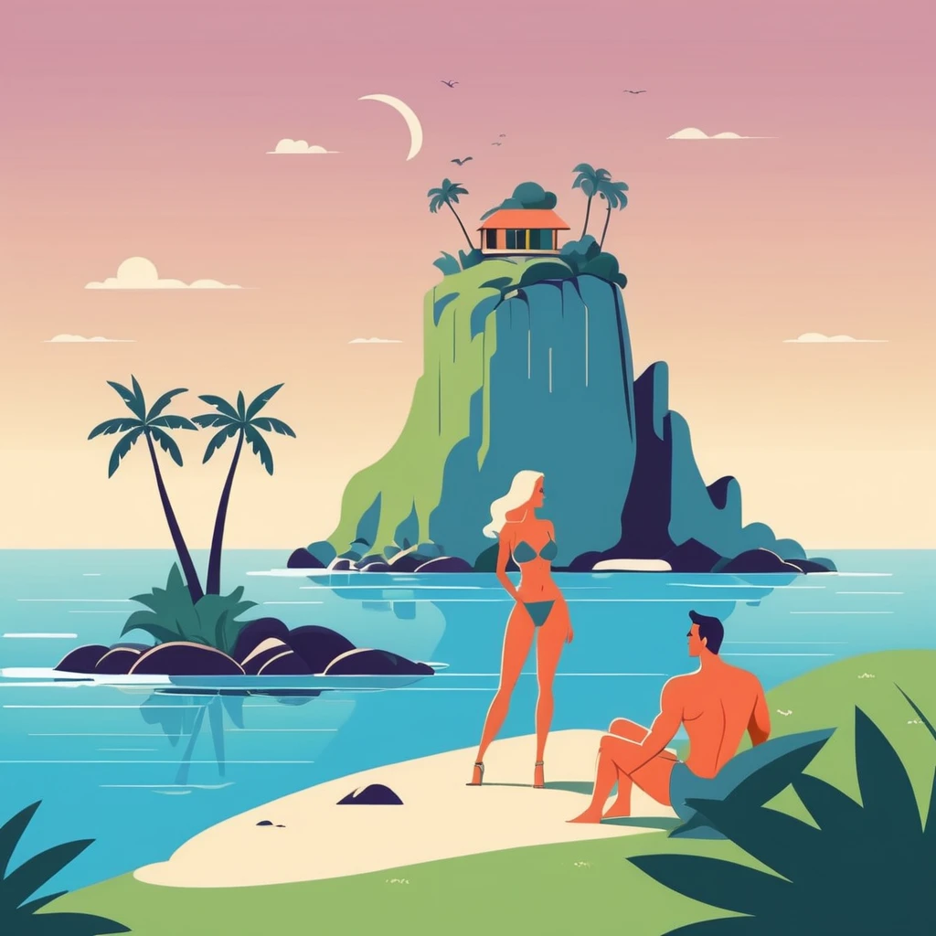 Перший секс - Молода пара на острові