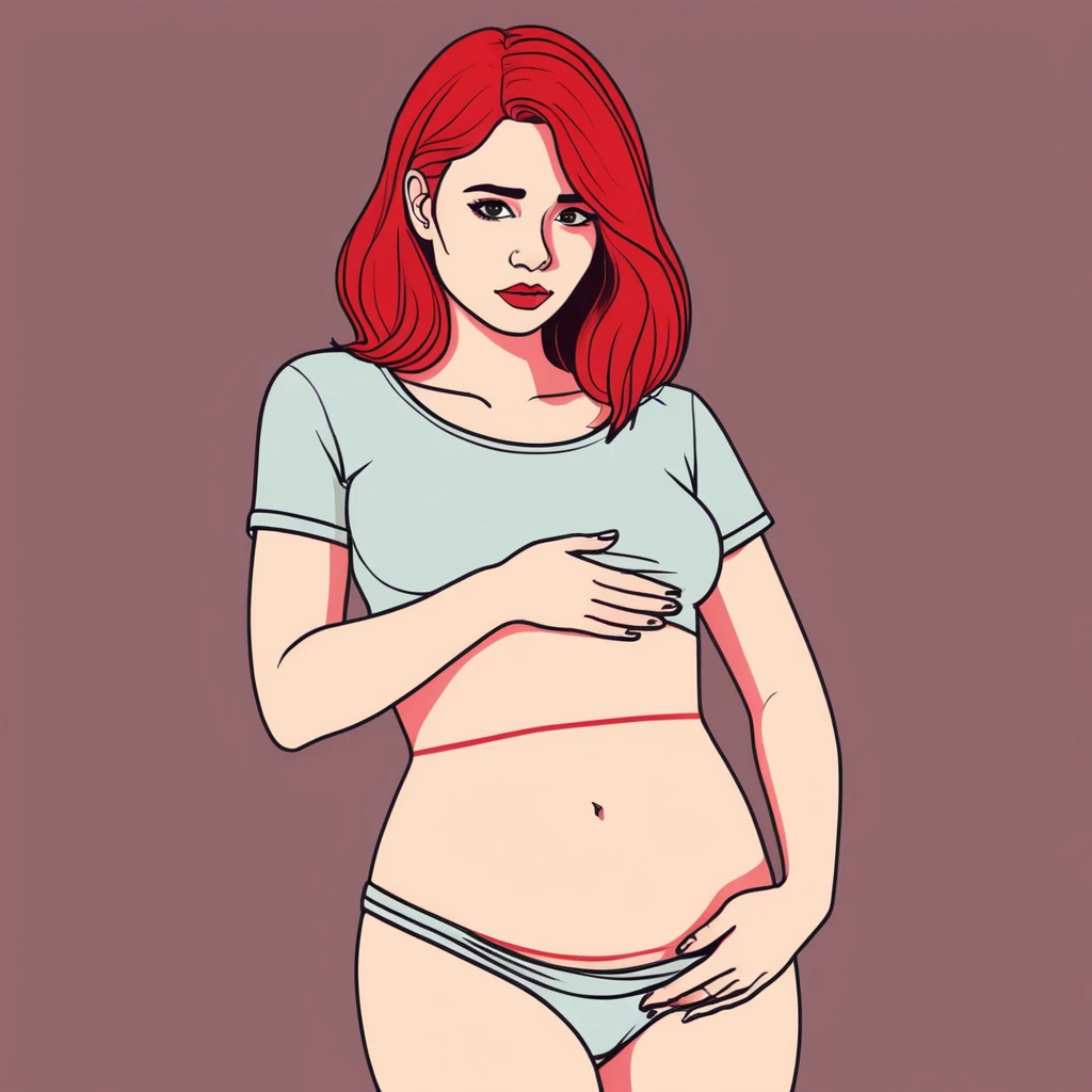 Дівчина з відкритим пузиком