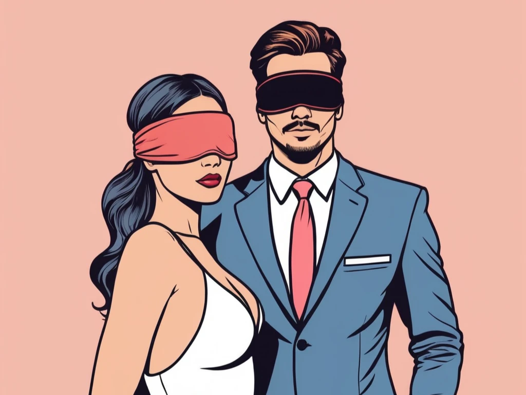 чоловік і жінка з зав'язаними очима