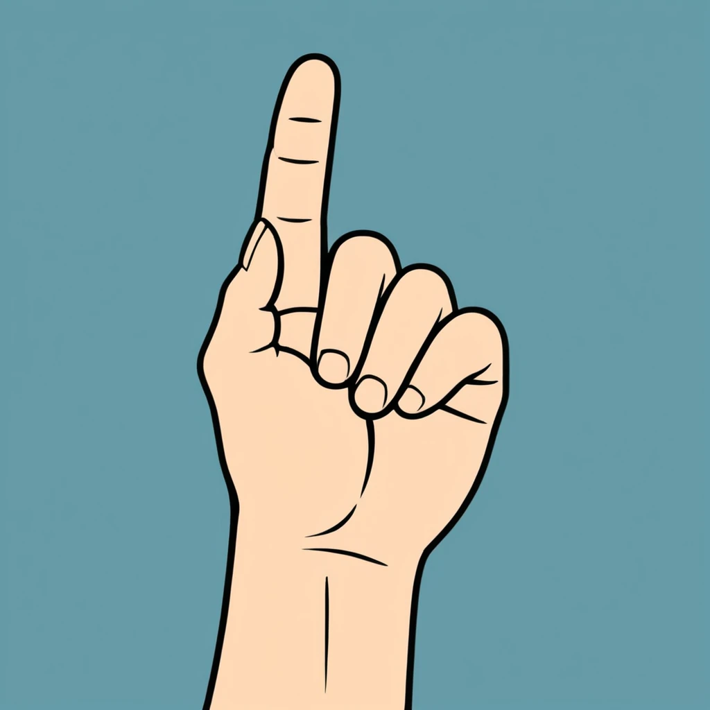 вказівний палець чоловічої руки