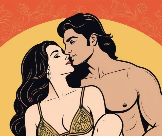 Зображення з камасутри намальоване