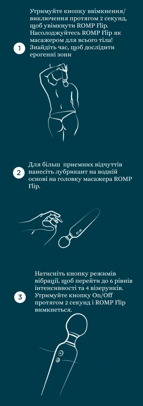 Romp Flip як правильно використовувати для масажу
