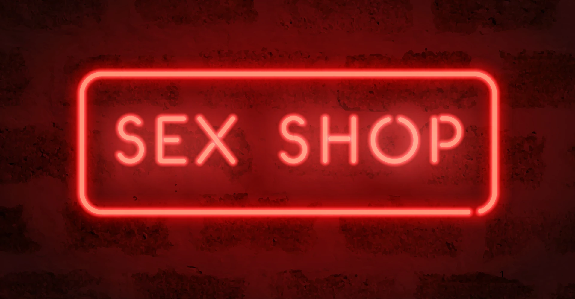 надпис sexshop неоновий червоний світящийся в ночі 