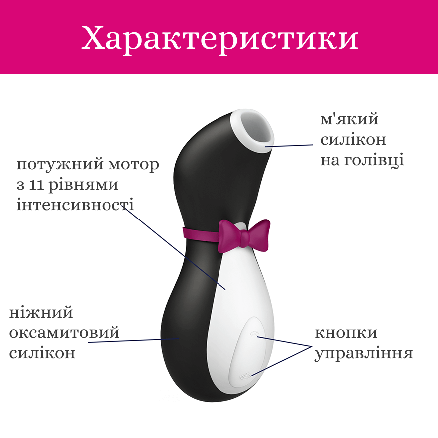 Замовити Satisfyer Penguin Next Характеристики Satisfyer Penguin